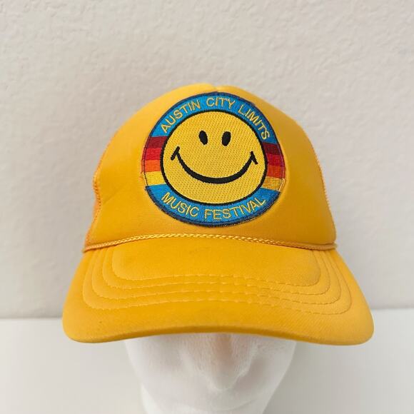 AVIATOR NATION Smiley Trucker Hat Austin City Limits Music Festival Rainbow Snap - Picture 3 of 11